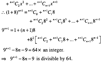 Show That 9 N 1 8n 9 Is Divisible By 64 Whenever N Is A Positive Integer Sarthaks Econnect Largest Online Education Community