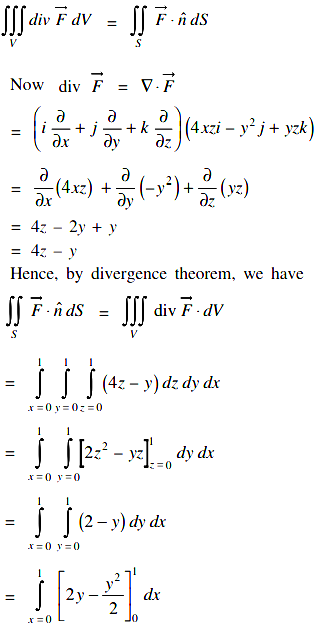 Using Divergence Theorem Evaluate S Vector F Nds Where Vector F 4xzi Y 2j Yzk Sarthaks Econnect Largest Online Education Community