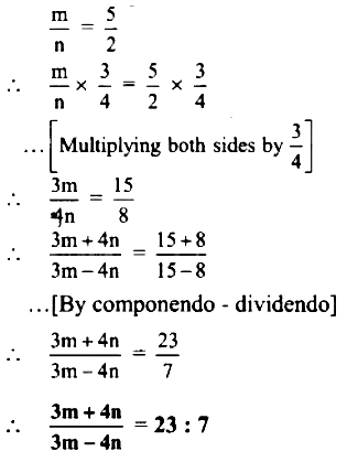 5m – n = 3m + 4n, then find the value of the expression (3m + 4n)/(3m ...