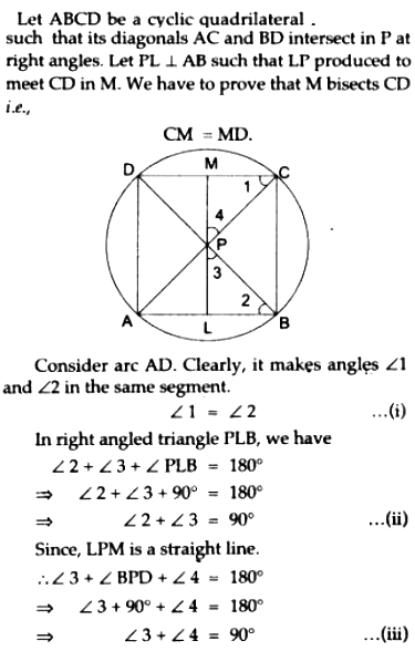 The Diagonals Of A Cyclic Quadrilateral Are At Right Angles Prove That The Perpendicular Sarthaks Econnect Largest Online Education Munity