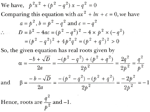 Using Quadratic Formula Solve The Following Quadratic Equation P 2x 2 P 2 Q 2 X Q 2 0 Sarthaks Econnect Largest Online Education Community