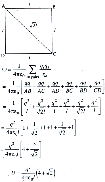 Explain potential energy of a charge system. Calculate energy needed to ...