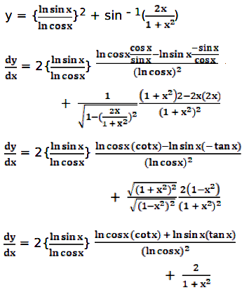 If Y Log Cos X Sin X Log Sin X Cos X 1 Sin 1 2x 1 X 2 Find Dy Dx At X P 4 Sarthaks Econnect Largest Online Education Community