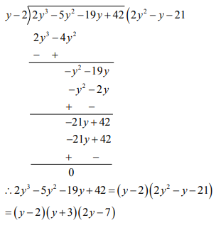 Factorize Each Of The Following Polynomials 2y 3 5y 2 19y 42 Sarthaks Econnect Largest Online Education Community