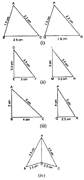 The lengths of sides of triangles shown in the following figures. Using ...