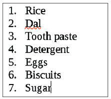 A Numbered List