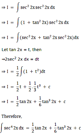 Evaluate The Following Integrals Sec 4 2x Dx Sarthaks Econnect Largest Online Education Community