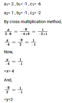 Solve The Systems Of Equations By The Method Of Cross Multiplication 2x Y 6 X Y 2 Sarthaks Econnect Largest Online Education Community