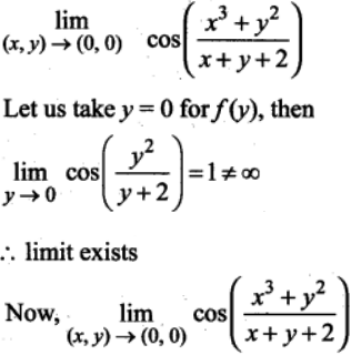 Evaluate Lim X Y 0 0 Cos X 3 Y 2 X Y 2 If The Limit Exists Sarthaks Econnect Largest Online Education Community