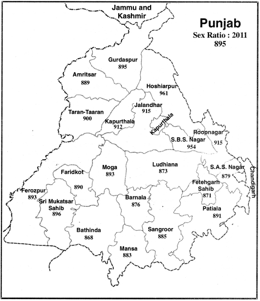 Write a note on gender based structure of Punjab. - Sarthaks eConnect ...