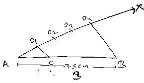 How to divide a line segment of length 7.5 cm in the ratio of 4:7
