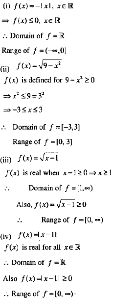 Find The Domain And Range Of The Following Real Functions I F X X Ii F X 9 X 2 Sarthaks Econnect Largest Online Education Community