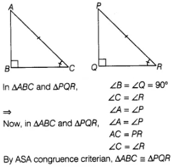 If hypotenuse and an acute angle of one right angled triangle are equal ...