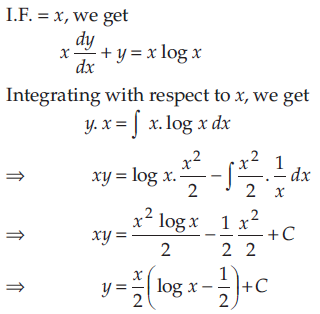 Solve The Following Differential Equation X Dy Dx Y Xlogx X 0 Sarthaks Econnect Largest Online Education Community