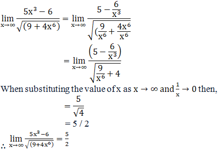 Evaluate The Limit Limx 5x 3 6 9 4x 6 Sarthaks Econnect Largest Online Education Community