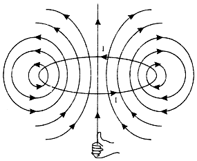 Magnetic field lines of circular current loop