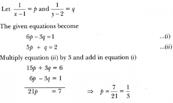 Solve For X And Y 6 X 1 3 Y 2 1 5 X 1 1 Y 2 2 Where X 1 Y 2 Sarthaks Econnect Largest Online Education Community