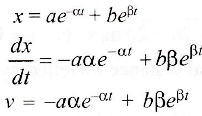 The Displacement X Of A Particle Varies With Time T As X Ae At Be Bt Where A B A And B Are Positive Constants Sarthaks Econnect Largest Online Education Community