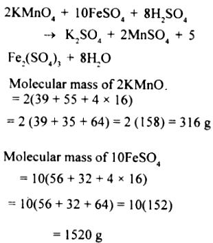 sulphate permanganate potassium acidified sarthaks 1520 kmno