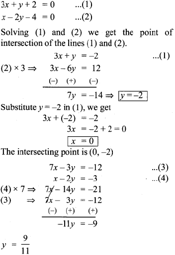 Find The Equation Of A Straight Line Joining The Point Of Intersection Of 3x Y 2 0 And X 2y 4 0 Sarthaks Econnect Largest Online Education Community
