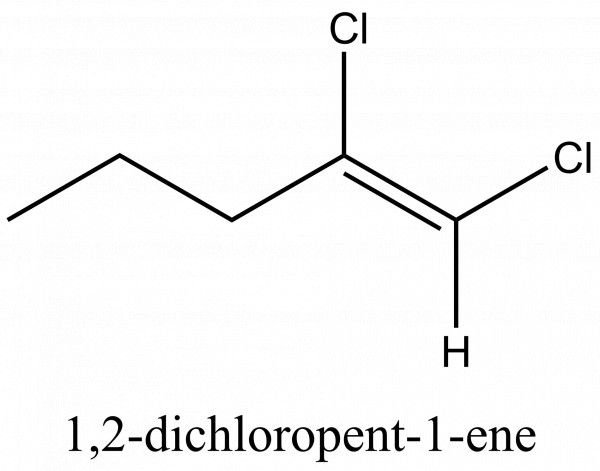 has two different groups attached to the terminal carbon of the double bond so it can show geometrical isomerism