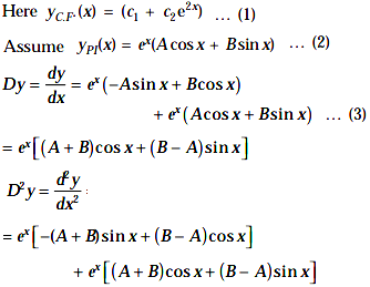 Solve By Method Of Undetermined The Equation D 2 2d Y E Xsinx Sarthaks Econnect Largest Online Education Community