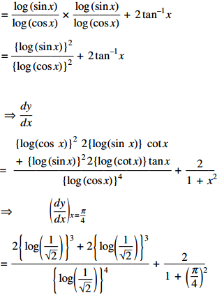 If Y Logcos X Sinx Logsin X Cos X 1 Sin 1 2x 1 X 2 Then Prove That Dy Dx At X P 4 Sarthaks Econnect Largest Online Education Community