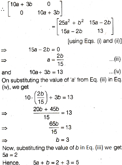 If A 5a B 3 2 And A Adj A T Then 5a B Is Equal To Sarthaks Econnect Largest Online Education Community