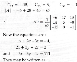 If A 1 2 3 2 3 2 3 3 4 Find A 1 Hence Solve The Following System Of Equations X 2y 3z 4 2x 3y 2z 2 3x 3y 4z 11 Sarthaks Econnect Largest Online Education Community