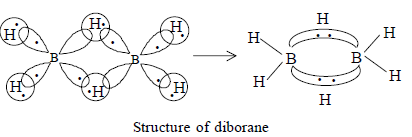 The structure of diborane (B2H6 ) contains (a) four 2c-2e bonds and two