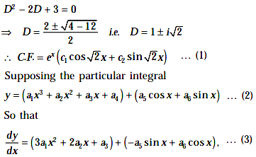 coefficients undetermined cosx sarthaks