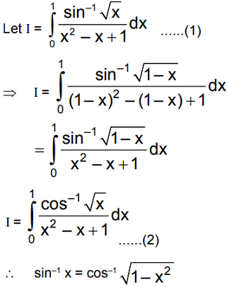If The Value Of The Definite Integral Sin 1 X X 2 X 1 0 1 Dx P 2 N N N Then Value Of N 27 Is Sarthaks Econnect Largest Online Education Community