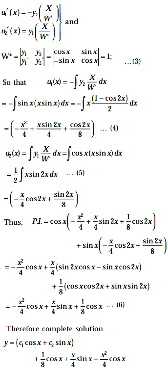 Solve D 2y Dx 2 Y Xsinx Using Method Of Variation Of Parameter Sarthaks Econnect Largest Online Education Community