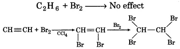 Distinguish between the following. Give chemical equation also. 1 ...