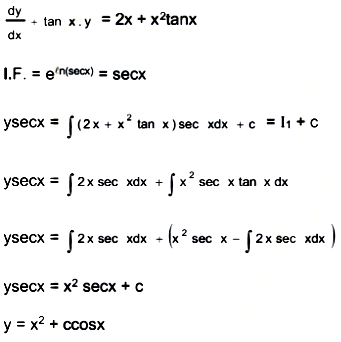 The Solution Of Differential Equation Dy Dx Y Tanx 2x X 2tanx Is Sarthaks Econnect Largest Online Education Community