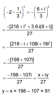 Let 2 1 3 I 3 X Iy 27 I 1 Where X And Y Are Real Numbers Then Y X Equals Sarthaks Econnect Largest Online Education Community