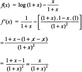 Find The Intervals In Which The Function F X Log 1 X X 1 X Is Strictly Increasing Sarthaks Econnect Largest Online Education Community