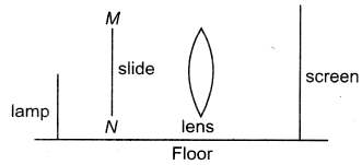 Ln A Slide Projector Light From A Lamp Is Incident On To A Slide Mn And A Lens Is Used To Form An Image Sarthaks Econnect Largest Online Education Munity