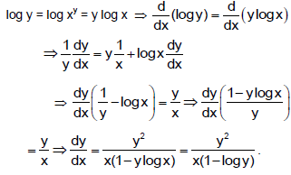 If Y X Y Then Shown That Dy Dx Y 2 X 1 Logy Y 2 X 1 Ylogx Sarthaks Econnect Largest Online Education Community