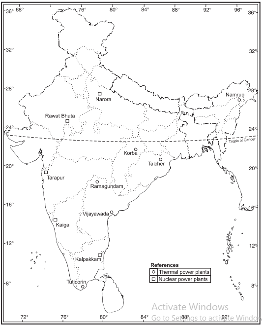 Talcher In India Map Thermal Power Plants—Namrup, Talcher, Korba, Ramagundam, Vijayawada And  Tuticorin.• - Sarthaks Econnect | Largest Online Education Community