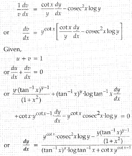 If Tan 1 X Y Y Cot X 1 Then Find Dy Dx Sarthaks Econnect Largest Online Education Community