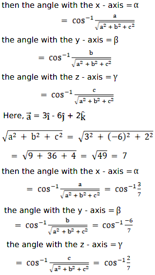 find-the-angles-which-the-vector-a-3i-6j-2k-makes-with-the