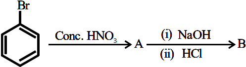 Identify A and B in reaction sequence