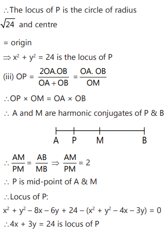 Let S X 2 Y 2 8x 6y 24 0 Be A Circle And O Is The Origin Let Oab Is The Line Intersecting The Circle At A