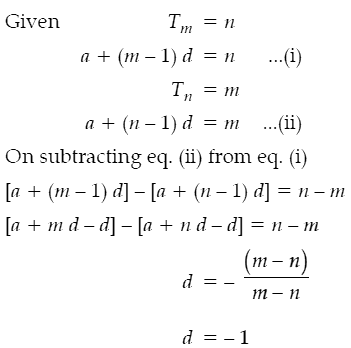 In An Ap If M Th Term Is N And Nth Term Is N Where M N Find Its P Th Term Sarthaks Econnect Largest Online Education Community