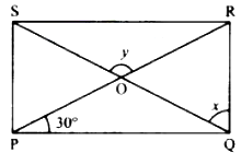 In The Given Figure Pqrs Is A Rectangle If Rpq 30 Then Find The Value Of X Y Sarthaks Econnect Largest Online Education Community