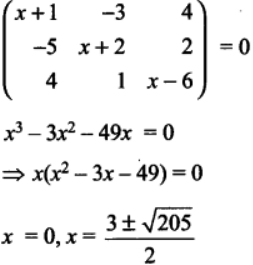 if x 1 2 3 4 is a singular matrix then x