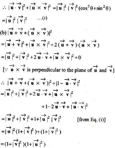 For Any Two Vectors U And V Prove That A Vector U V 2 U X V 2 Vector U 2 V 2 And Sarthaks Econnect Largest Online Education Community