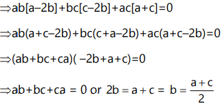 If A 2 B C B 2 C A C 2 A B Are In A P Then Prove That A B C Are In A P Or Ab Ca