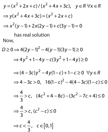 The Function F X X 2 2x C X 2 4x 3 Has The Range For The Allowed Values Of X R If Sarthaks Econnect Largest Online Education Community